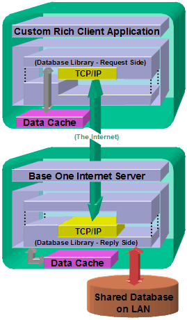 BIS' integration into Base One's Database Library makes Internet access transparent