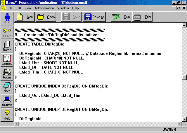 Command File Document Screen